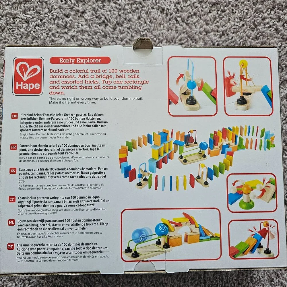 Hape Dynamo Dominoes Wooden Domino Set - Multicolor